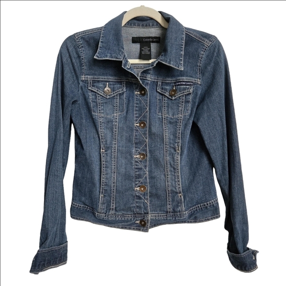 Calvin Klein Jeans  Dark‎ Denim Jacket, Y2K - Picture 1 of 9